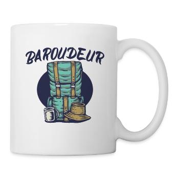 Backpacker und Backpacker Abenteuer Geschenke T-Shirt - Tasse - Weiß - Rechts