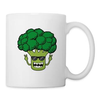 Brocoli Brocoli Légumes Drôle avec des lunettes de soleil - Mug blanc - blanc - Droite
