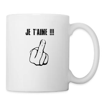 fuck je t aime couple amour humour fun cadeau - Mug blanc - blanc - Droite
