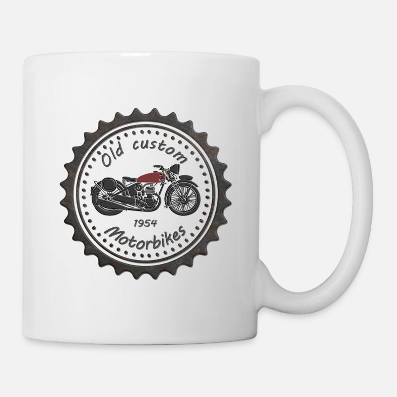 vaneemo® / Old custom Motorbikes - Tasse - Weiß