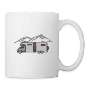 Camping camper van - Mug - white - Right