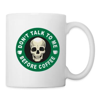 Ne me parle pas avant le café! - Mug blanc - blanc - Droite