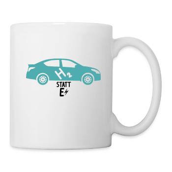 Hydrogen instead of electricity - fuel cell cars - Mug - white - Right