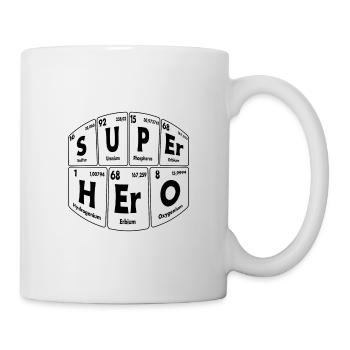 Superheld Held Chemische Elemente Periodensystem - Tasse - Weiß - Rechts