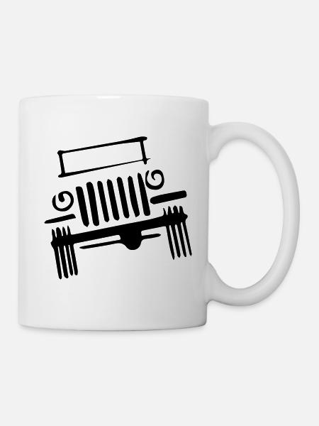 Vieille Jeep - Mug blanc - blanc