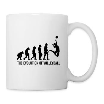 Volleyball Evolution Volleyballer Trainer Coach - Tasse - Weiß - Rechts