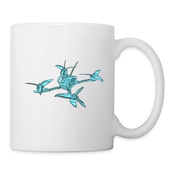 Drone fpv bleu /racingdrone / drone pilote - Mug blanc - blanc - Droite