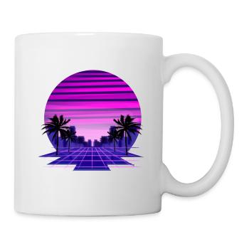 Miami Retro - retrowave - synthwave - Mug - white - Right