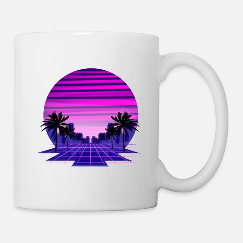 Miami Retro - Retrowave - Synthwave - Tasse - Weiß