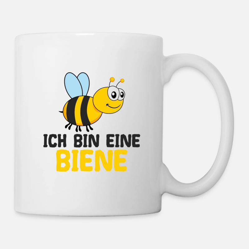 Ich bin eine Biene Kleine Süsse Fliegende Spruch - Tasse - Weiß
