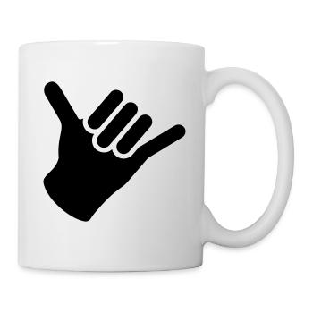 Symbole de surfeur - Mug blanc - blanc - Droite