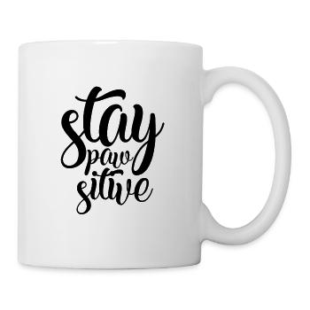 Stay Paw Sitive - Mug blanc - blanc - Droite