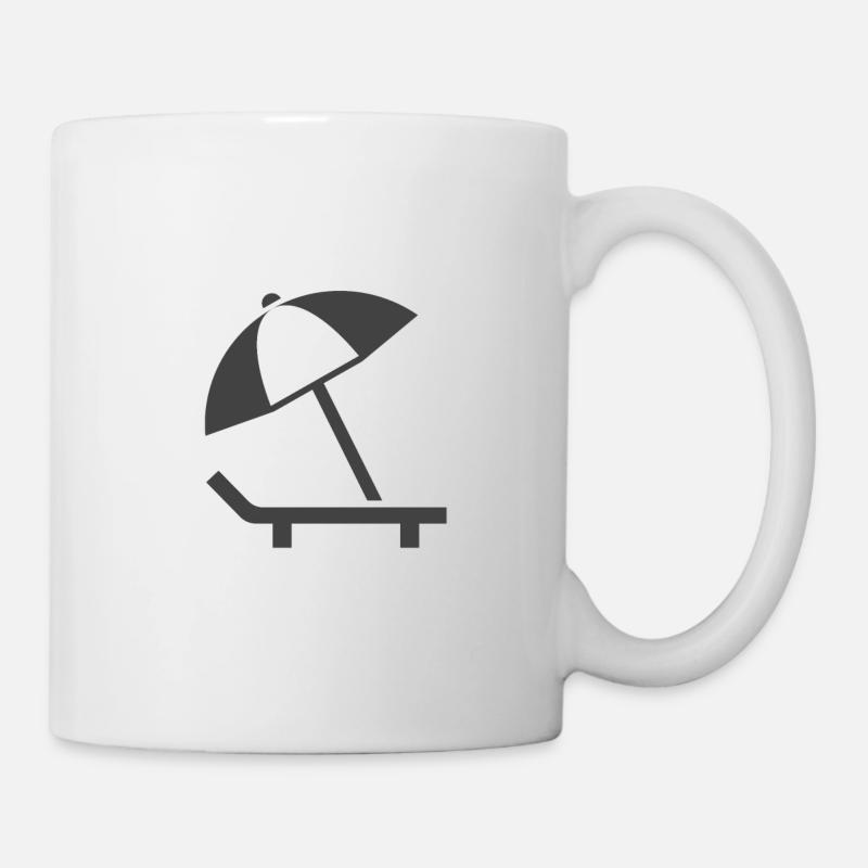 Parasol Icon - Mug blanc - blanc