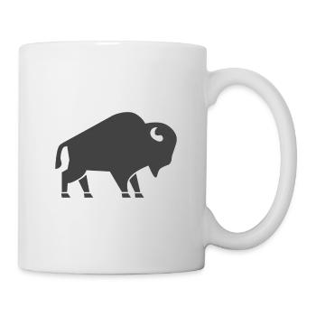 Icône de bison - Mug blanc - blanc - Droite