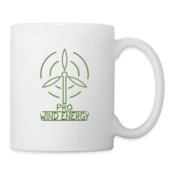 Wind energy wind turbine wind power renewable energy - Mug - white - Right
