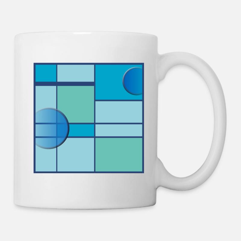 Mondrian dans le ciel - Mug blanc - blanc