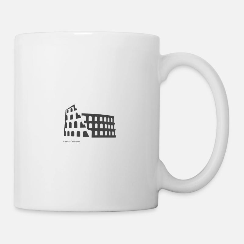 Icône de la ville du Colisée de Rome - Mug blanc - blanc