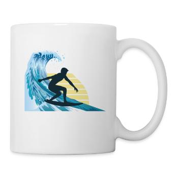 Surf surfeur surf - Mug blanc - blanc - Droite