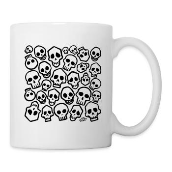 Chasseur de tête de crâne - Mug blanc - blanc - Droite