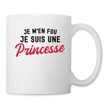 je m'en fou je suis une princesse - Mug blanc - blanc - Droite