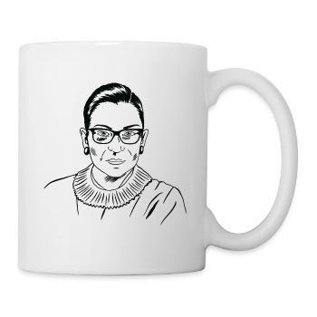 Ruth Bader Ginsburg Silhouette Geschenk - Tasse - Weiß - Rechts