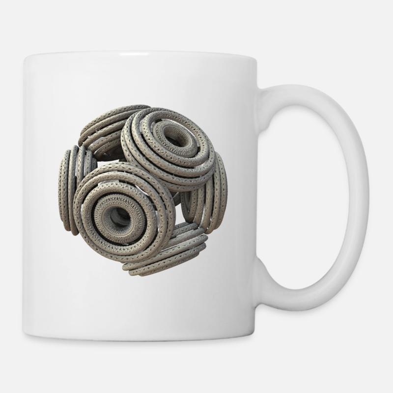 Fractal 3D surreal cool - Mug - white