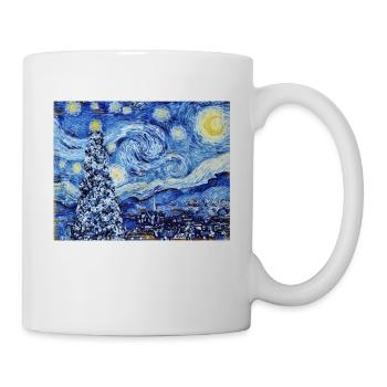 Nuit étoilée de Van Gough - Noël blanc - Mug blanc - blanc - Droite