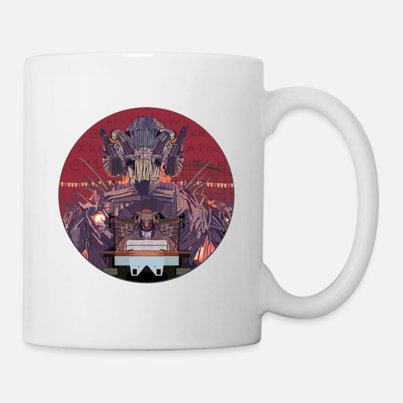 Wicker Man Achterbahn Design - Alton Towers - Tasse - Weiß