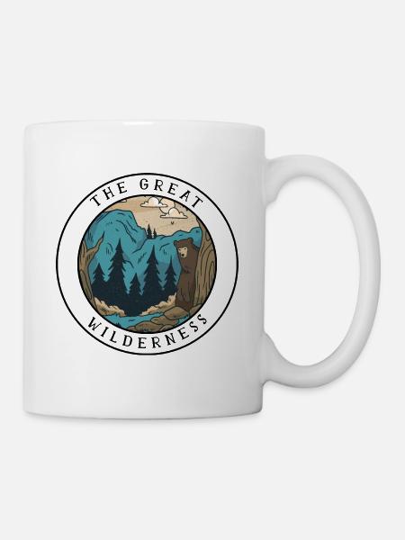 Hiking Hike Gift Camping Forest Nature - Mug - white
