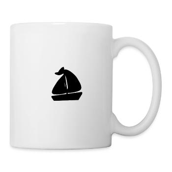 Kleines Strich Boot Boat Segeln - Tasse - Weiß - Rechts