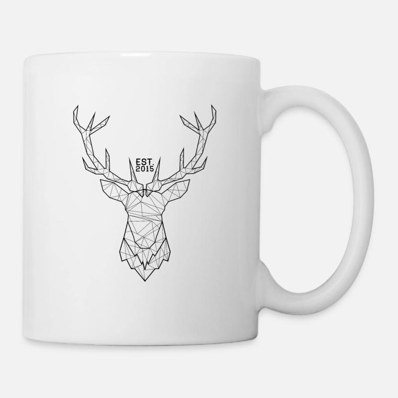 Minimalistischer Hirsch - Tasse - Weiß
