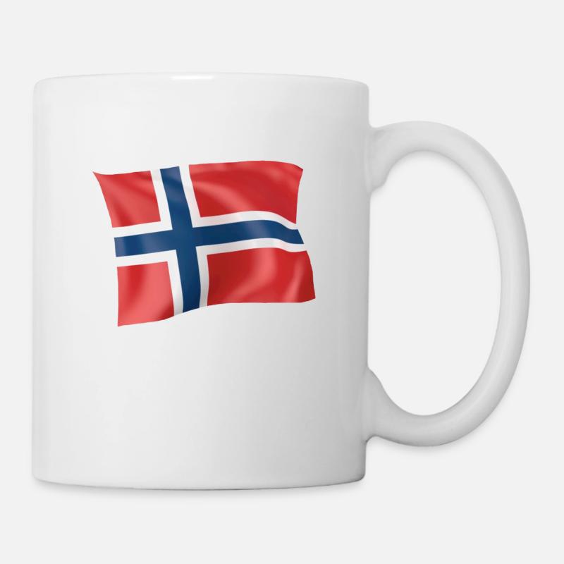 Flagge von Norwegen - Tasse - Weiß