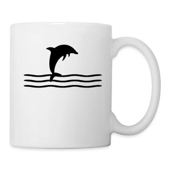 Dolphin Delfin - Tasse - Weiß - Rechts