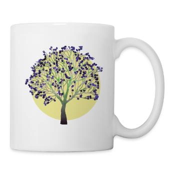 Baum, lila - Tasse - Weiß - Rechts