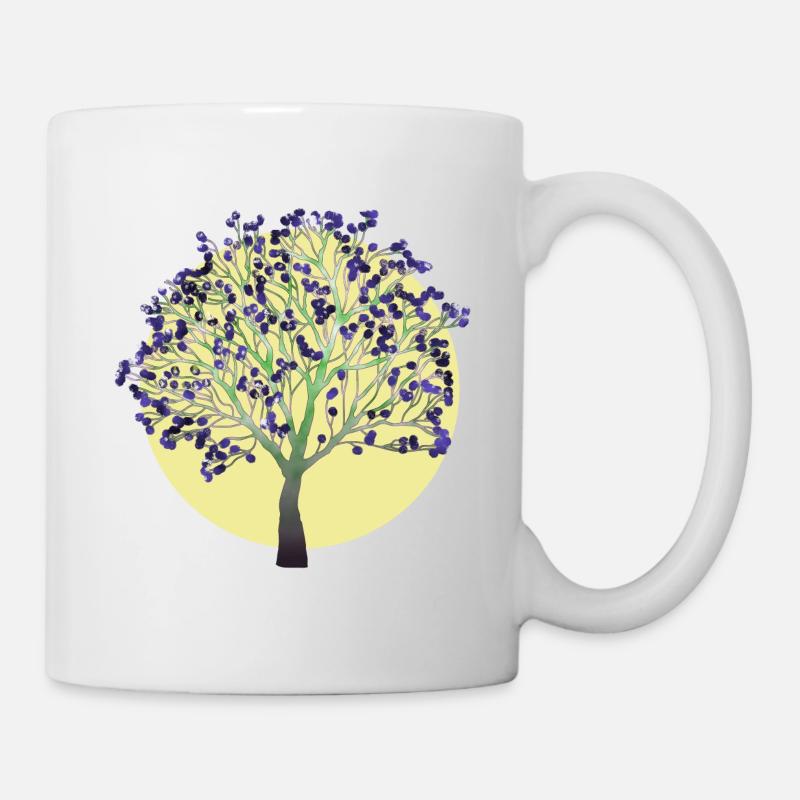 Baum, lila - Tasse - Weiß