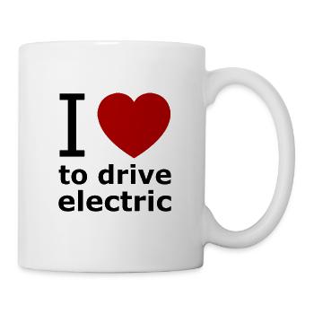 Voiture électrique - Mug blanc - blanc - Droite
