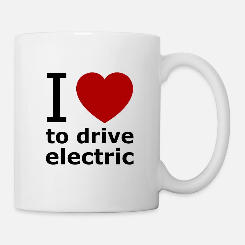 Elektro Auto - Tasse - Weiß