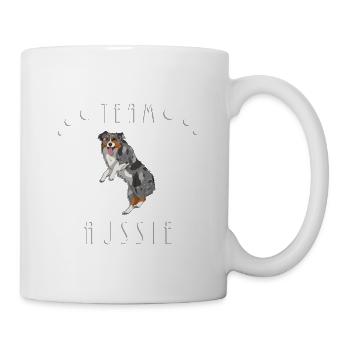 Team Aussie - Blue Merle (bobtail) - Mug - white - Right