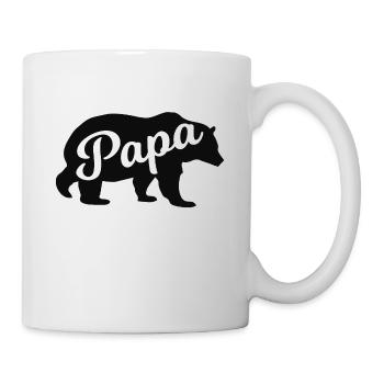 Papa ours papa ours père ours brun - Mug blanc - blanc - Droite