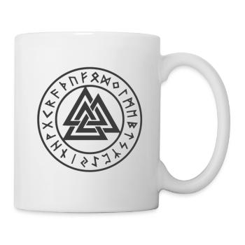 Valknut Symbol | Geschenkidee für Geburtstage - Tasse - Weiß - Rechts