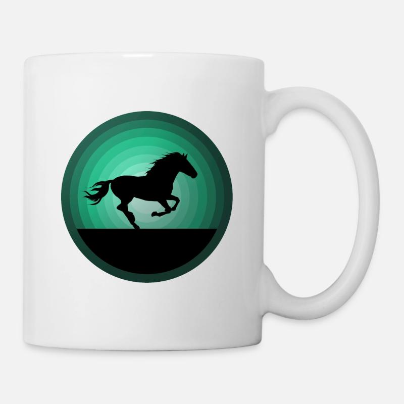 Chevaux équitation sport équestre - Mug blanc - blanc