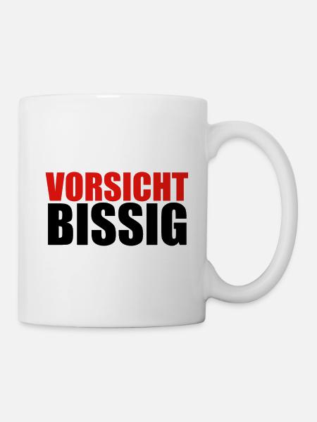 vorsicht bissig - Tasse - Weiß