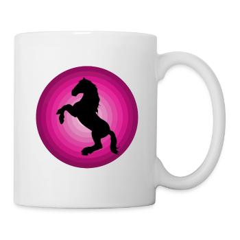 Horse Horses Riding Equestrian Pony Western Shirt - Mug - white - Right
