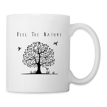 Meditation - Natur - Vegan - Fuchs - Wald - Yoga - Tasse - Weiß - Rechts