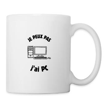 Je peux pas j'ai pc ! - Mug blanc - blanc - Droite