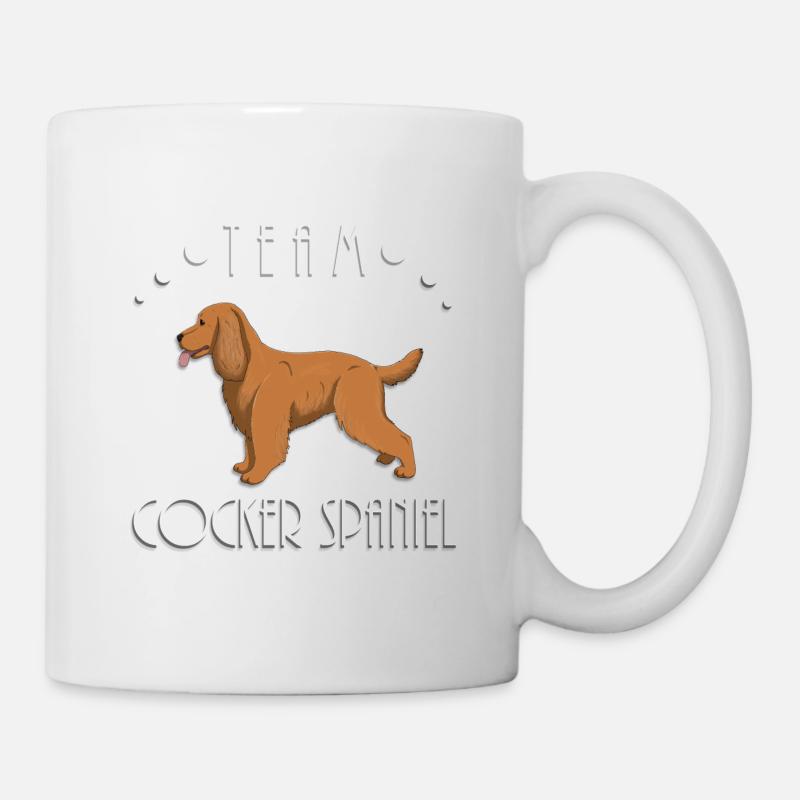Team Cocker Spaniel - Rot - Tasse - Weiß