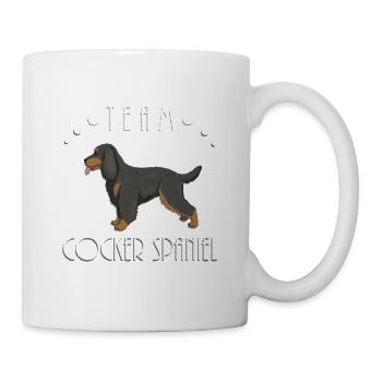 Team Cocker Spaniel - Black and Tan - Mug blanc - blanc - Droite