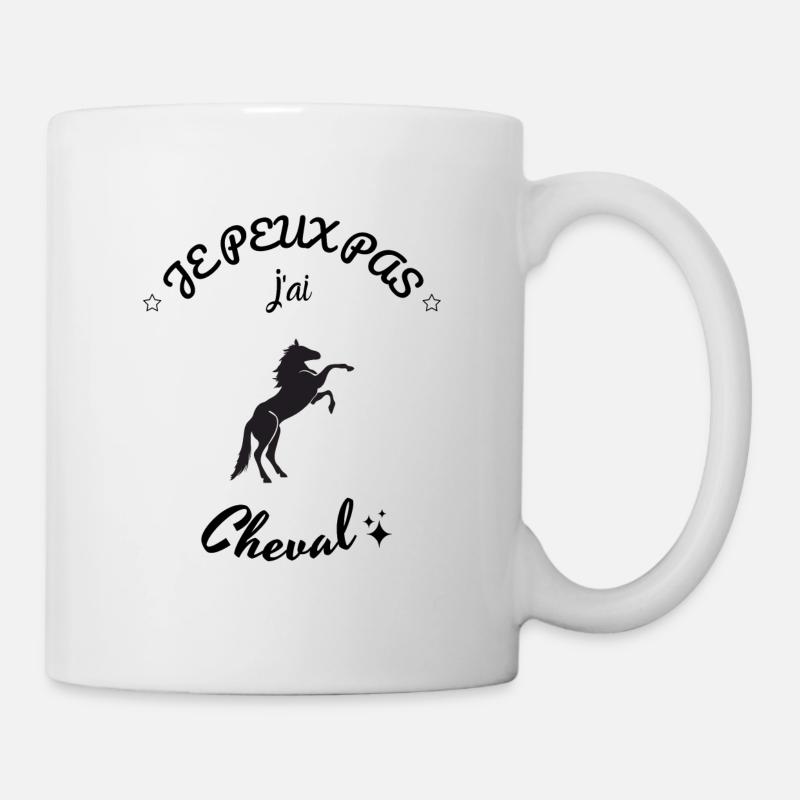 Je peux pas j'ai cheval - Mug blanc - blanc