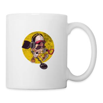 Probe goers probing metal detector comic - Mug - white - Right
