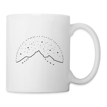 Montagnes étoiles ciel ciel étoilé - Mug blanc - blanc - Droite